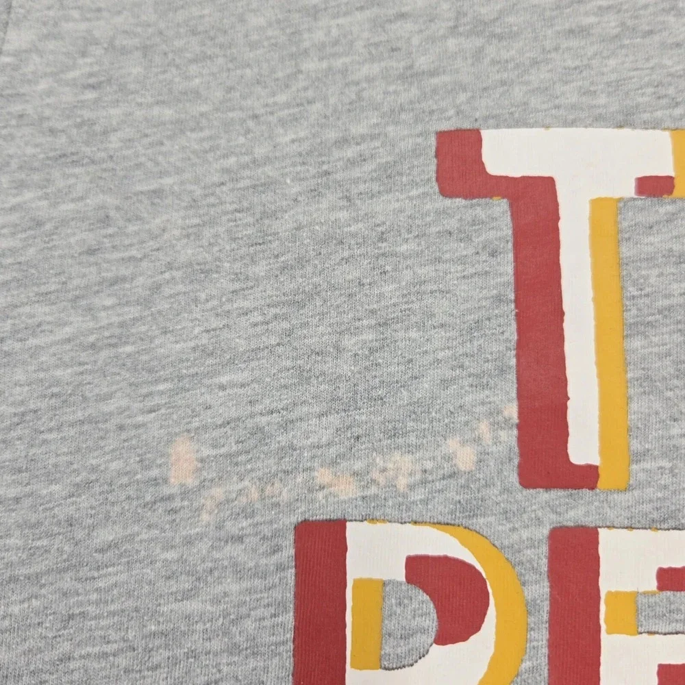 True Religion Shirt Mens Large Gray Heather Spellout Long‎ Sleeve Crew Neck